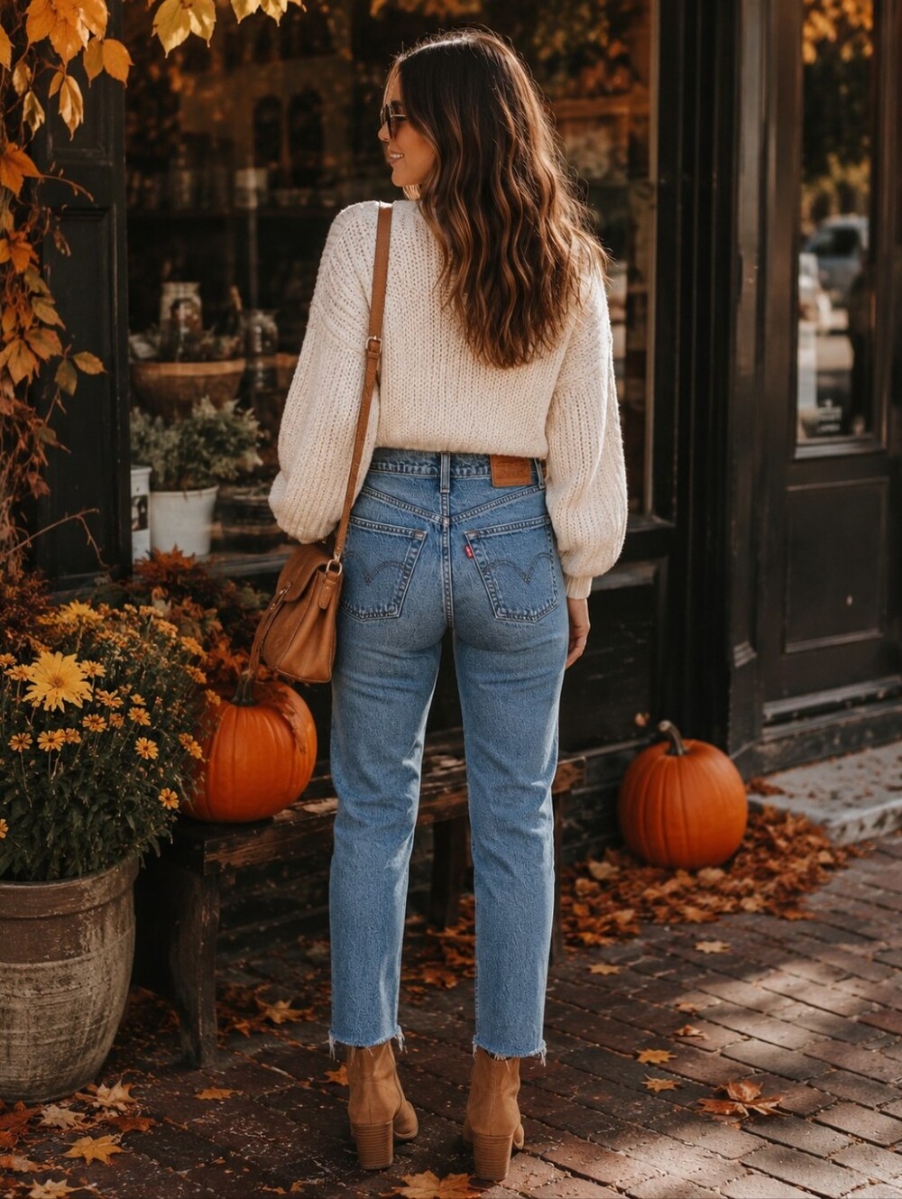 Levis Jeans Straight Leg Ribcage Ankle Length 🎃 RETAIL $110- - Picture 3 of 11